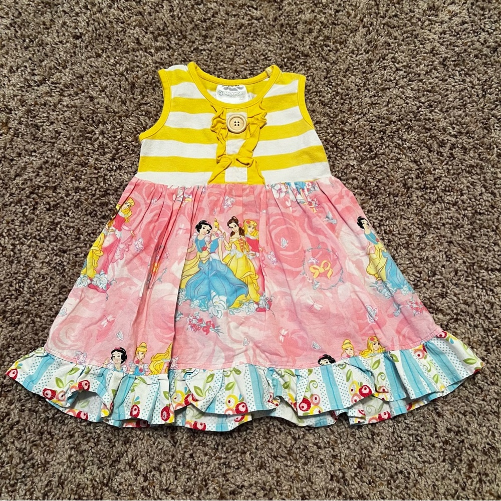 Momi Boutique Yellow and White Princess Dress